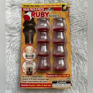 Flexible Chair Sliders Floor Protection New Pack of 8 Stretchy Universal Fit